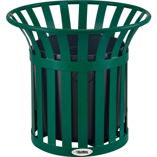 Steel Slat Planter - Green