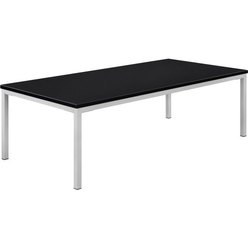 Wood Coffee Table with Steel Frame - 48 x 24 - Black