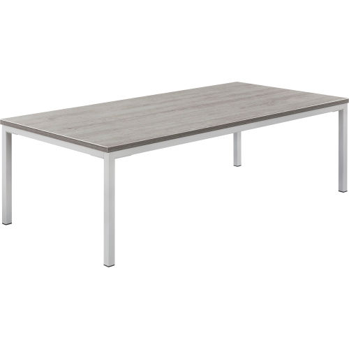 Wood Coffee Table with Steel Frame - 48 x 24 - Gray