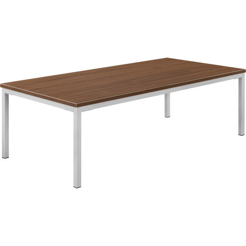 Wood Coffee Table with Steel Frame - 48 x 24 - Walnut