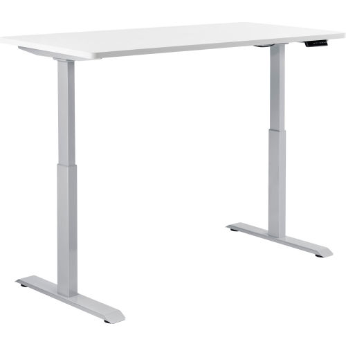 Interion Height Adjustable Table - 60W x 30D - White w/ Gray Base
																			