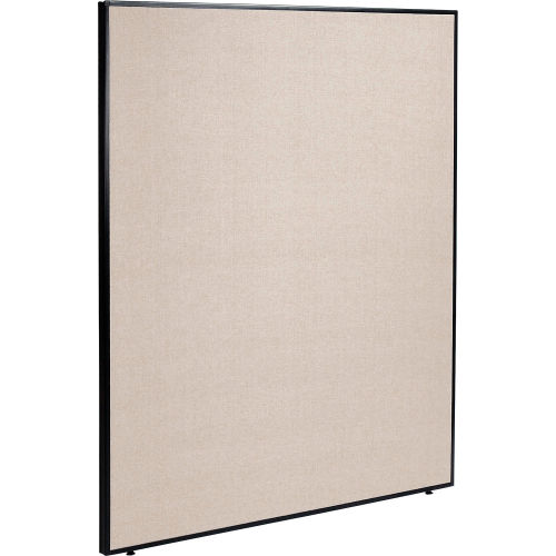 Interion Office Partition Panel, 60-1/4W x 96H, Tan