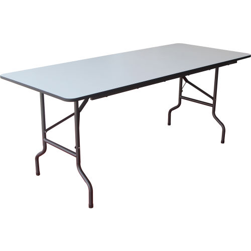 Interion® Folding Wood Table - 72"W x 30"D - Gray