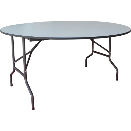 Interion® Folding Wood Table - 60"W x 60"D - Gray