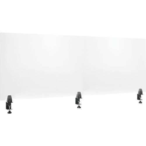 Interion® Mounted Clear Desk Divider, 60"W x 24"H