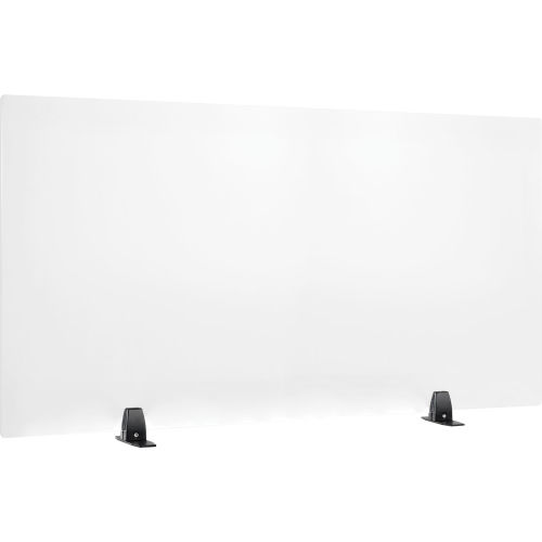 Interion® Freestanding Desk Divider - 48W x 24H - Clear