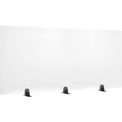 Interion® Freestanding Desk Divider - 60W x 24H - Clear