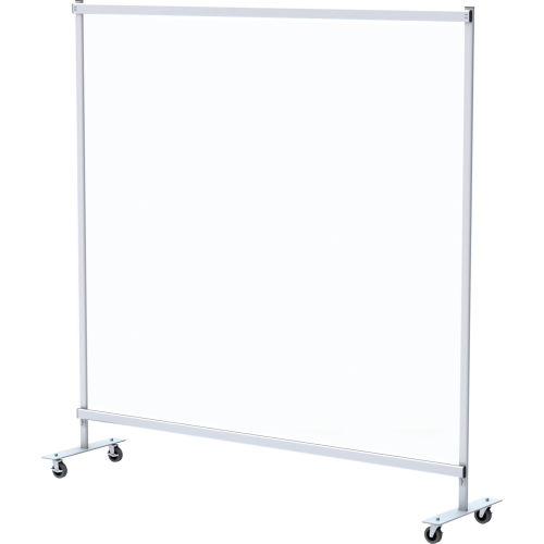 Global Industrial™ Mobile Clear Room Divider - 72W x 72H