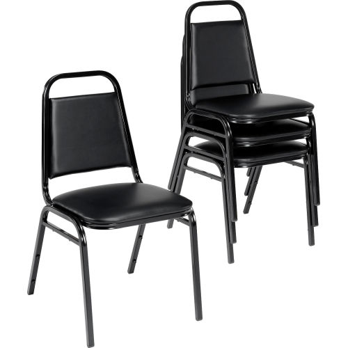 Interion® Banquet Chair with Square Back, Vinyl