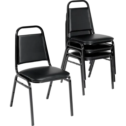Interion® Banquet Chair with Square Back, Vinyl, 1-1/2