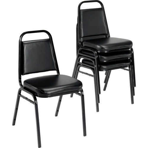 Interion® Banquet Chair with Square Back, Vinyl