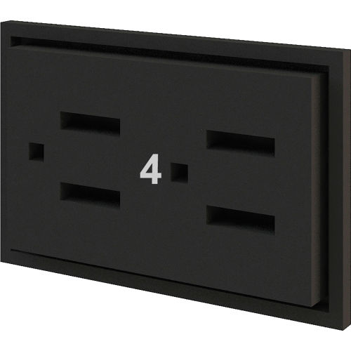Interion® Modular Partition Circuit 4 Dedicated Receptacle