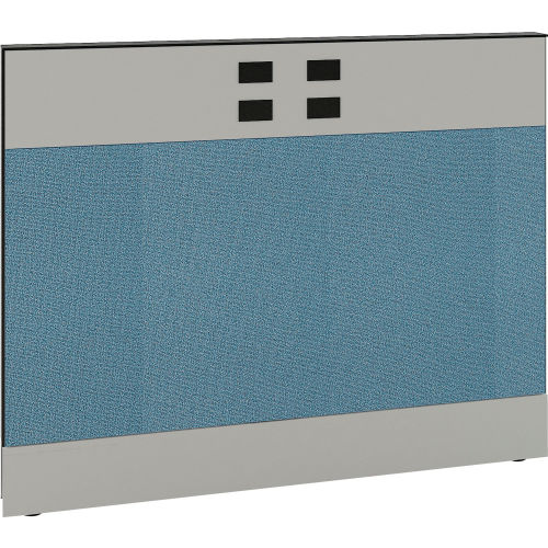 Interion® Modular Partition Base Panel with Desktop Raceway Power, 48W x 38H, Blue