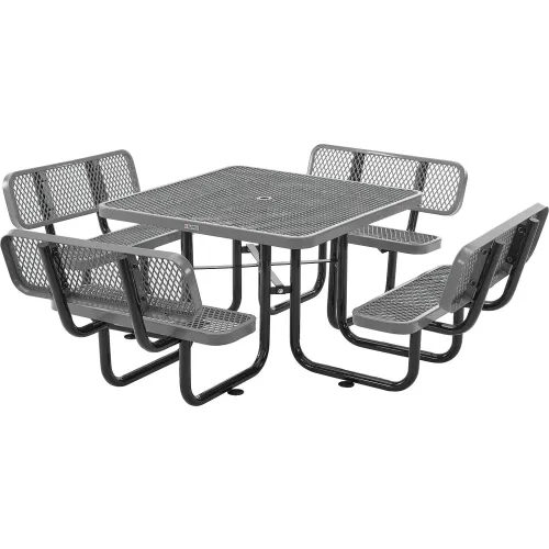 46 Square Expanded Metal Portable Table