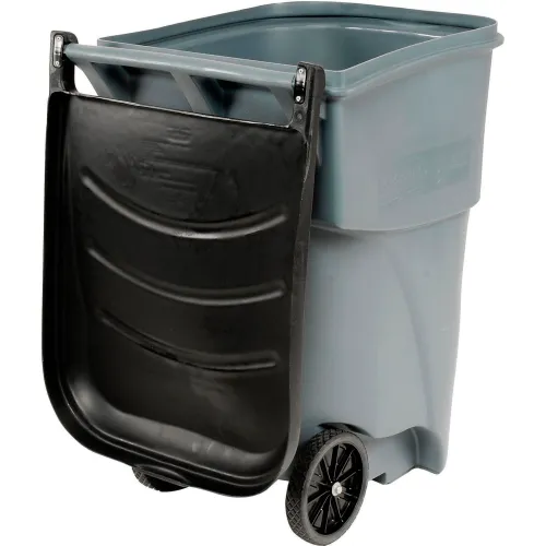 95 Gallon Rubbermaid Large Mobile Waste Receptacle - Gray With Lid