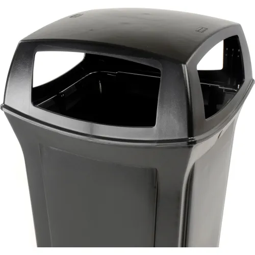 Rubbermaid Commercial Products Ranger Outdoor Trash Can with Lid and Doors,  45-Gallon, Black Plastic, Outdoor Garbage Can/Wastebasket for  Parks/Shopping Malls/Festivals/Stadiums - Yahoo Shopping
