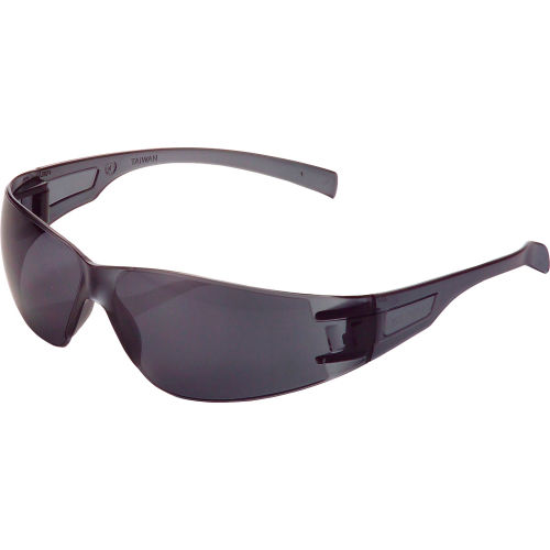 Global Industrial™ Frameless Safety Glasses Scratch Resistant Smoke Lens Pkg Qty 12 4923