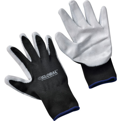 Global™ Foam Nitrile Coated Gloves, Gray/Black, X-Large, 1-Pair