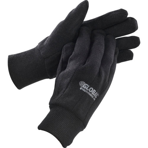Global™ Cotton Jersey Gloves, Brown, Men's, 1-Dozen