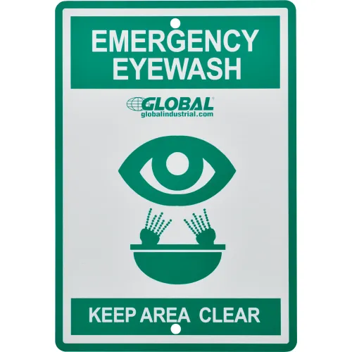 Global Industrial Emergency Eyewash Station, Wall Mounted 708381