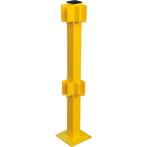42inH Lift-Out Guard Rail Corner Post, Double-Rail