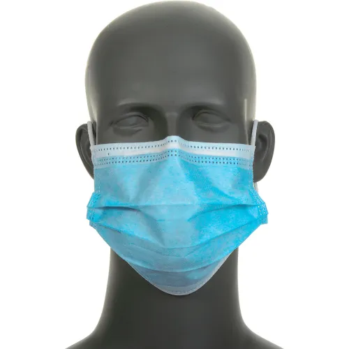 Mask - Blue Triple Layer Disposable Safety Face Mask with Ear Loops - 50  Pieces Per Case ($.89/Mask)