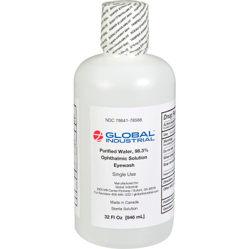 Global Industrial™ Emergency Eyewash Bottle, 32 Oz.
																			