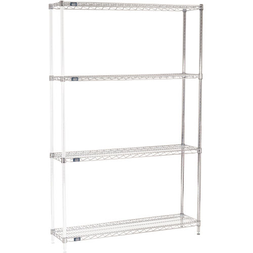 Nexel® Chrome Wire Shelving Add-On - 48W x 12D x 74H