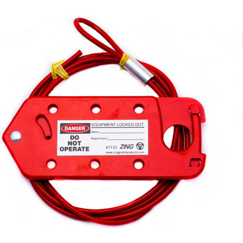 ZING RecycLockout Cable/Hasp Lockout Device - 6 FT, 7132