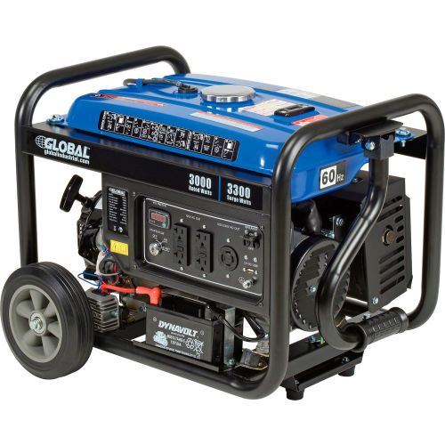 Global Industrial™, 3000 Watts, Portable Generator, Gasoline, Recoil Start, 120V