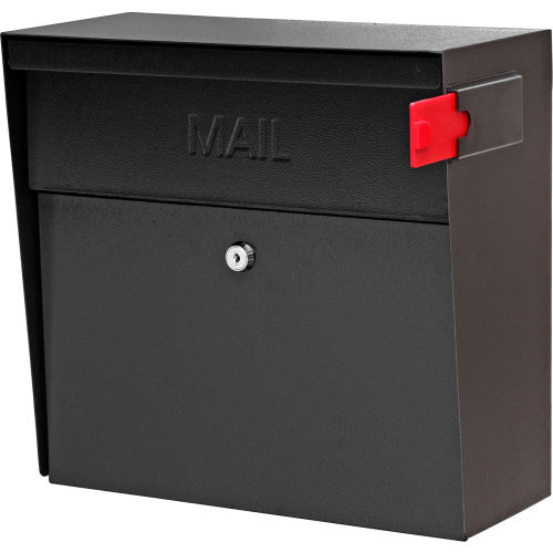 Metro Wall Mount Mail Boss Locking Mailbox Black