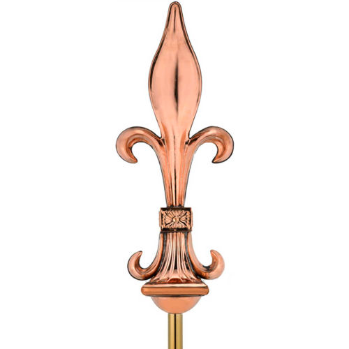 Fleur-De-Lis Polished Copper Finial