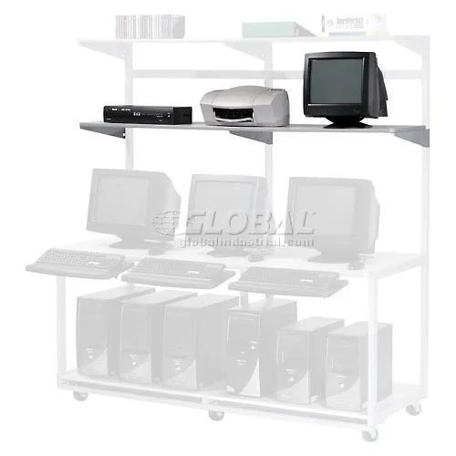 Global Industrial™ Additional 72"W x 18"D Shelf for LAN Workstation, 1/Pack