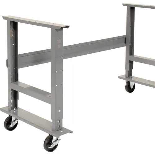 Global Industrial Mobile Workbench, 48 x 36, Adjustable Height, Steel Square Edge 183151A