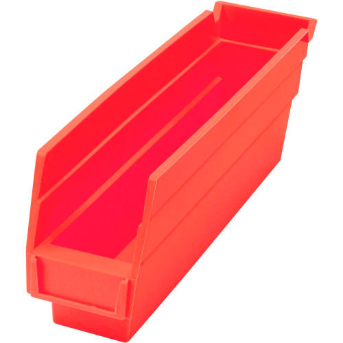 Red, Akro-Mils 30150 12-Inch By 8-Inch By 4-Inch Plastic Nesting Shelf Bin Box 