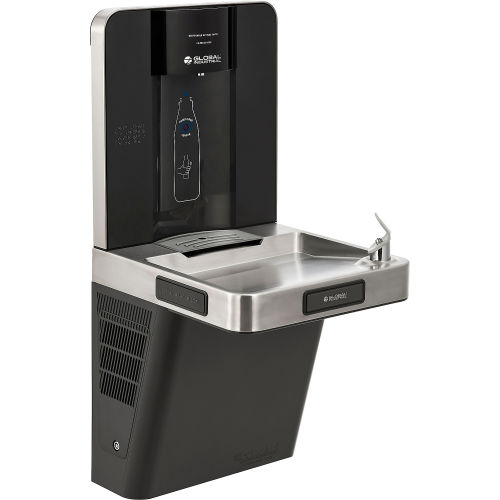 Global Industrial™ Refrigerated Water Bottle Refilling Station, Filtered, Graphite/Stainless