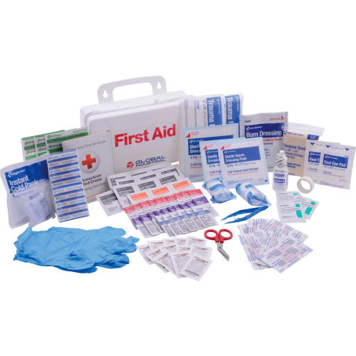 Global Industrial™ First Aid Kit, 25 Person, ANSI Compliant, Metal Case