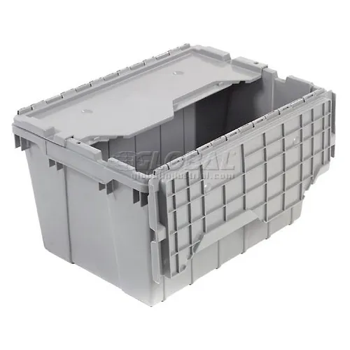 Attached Lid Containers  Heavy-Duty Plastic Totes