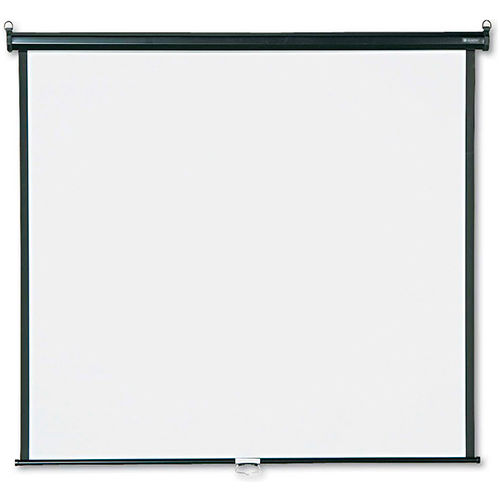 Quartet® Wall or Ceiling Projection Screen, 60 x 60, White Matte, Black Matte Casing
