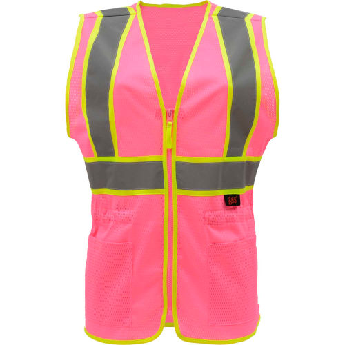 GSS Safety Pink Two Tone Lady Vest-SM/MD