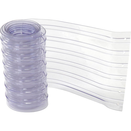 Replacement 12 X 9 Scratch Resistant Ribbed Clear Strip for Strip Curtains