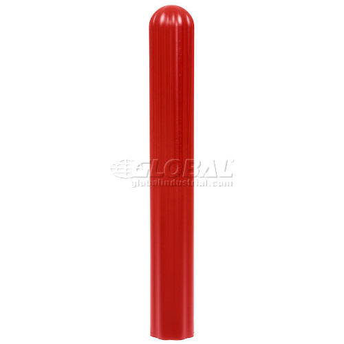 Eagle Ribbed Bollard Post Sleeve 6" Red, 1730R