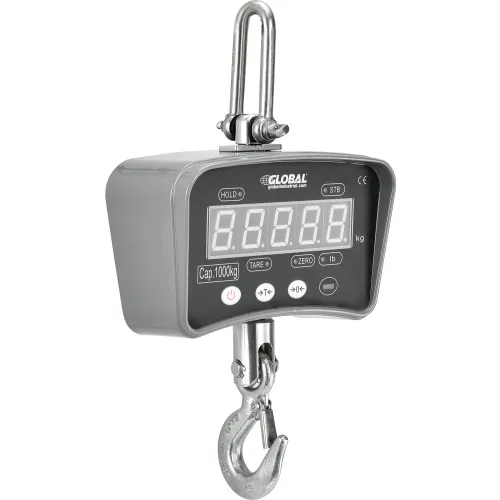 Global Industrial™ LED Digital Crane Scale w/ Remote, 500 lb x 0.2 lb