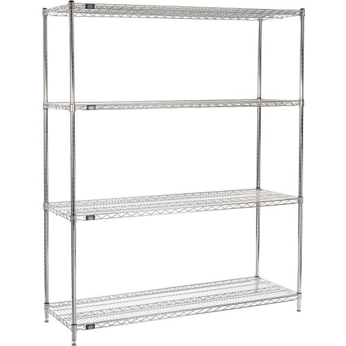 Nexel® Chrome Wire Shelving Starter - 60W x 21D x 74H