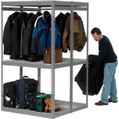 Global Industrial™ Boltless Luggage Garment Combo Rack - 48