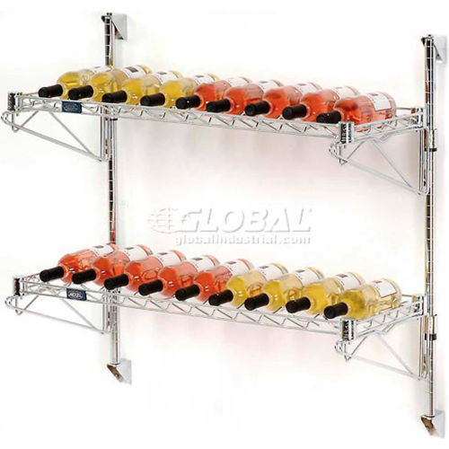 Wine Bottle Rack - Wall Mount 18 Bottle 36 x 14 x 34