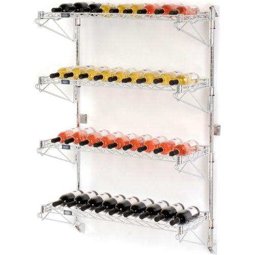 Wine Bottle Rack - Wall Mount 36 Bottle 36 x 14 x 54