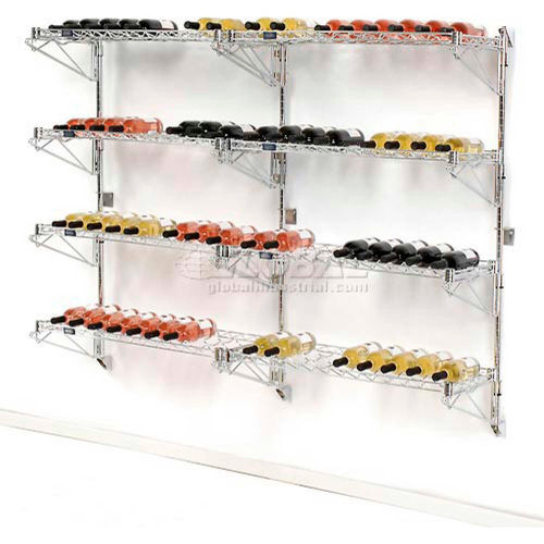 Wine Bottle Rack - Wall Mount 72 Bottle 36 x 14 x 54