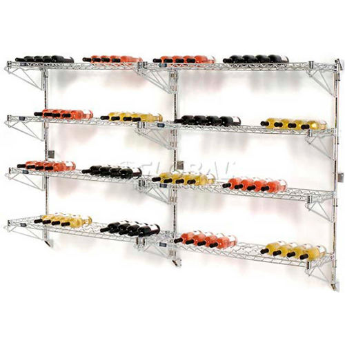 Wine Bottle Rack - Wall Mount 104 Bottle 48 x 14 x 54