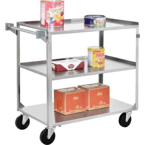 Global Industrial™ Utility Cart w/2 Shelves & 5 Casters, 500 lb